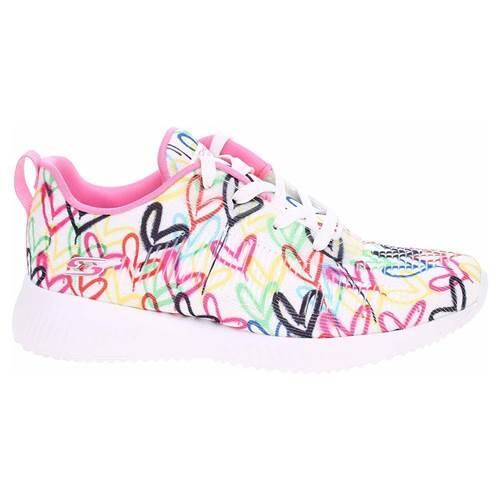 Skechers - Chaussures Universel Femmes Skechers Bobs Squad Starry Love - Baskets - Blanc|jaune|rose - 39,5 - Decathlon