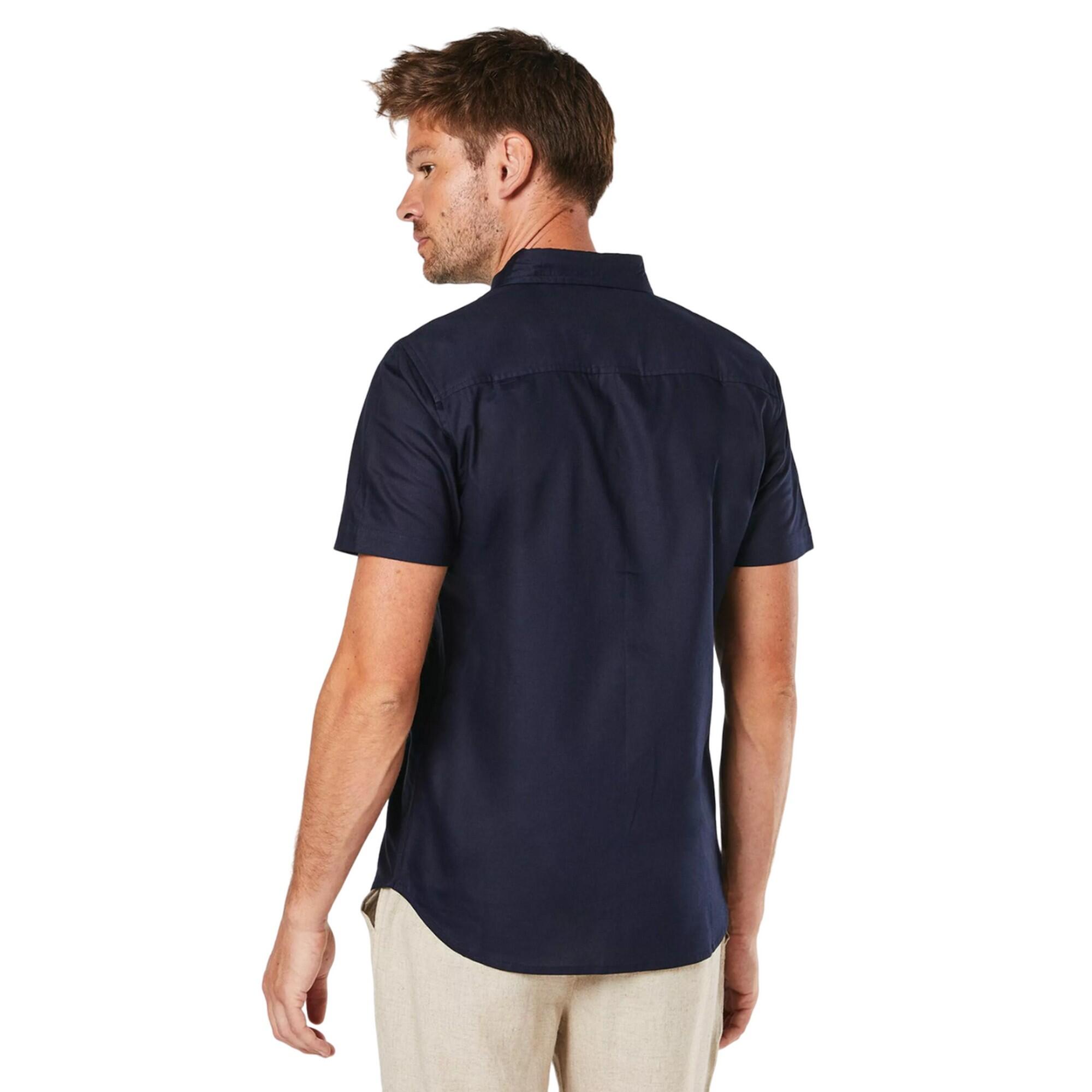 Hemd für kurzärmlig Herren Marineblau 2/3