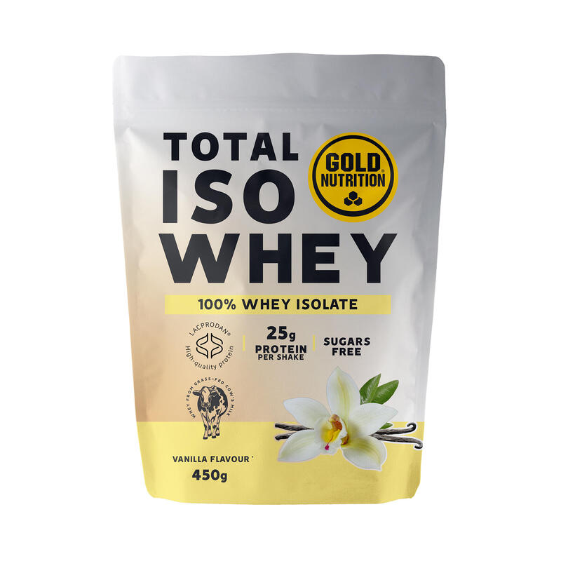 Pudra proteica izolat, GoldNutrition, Total Iso Whey, vanilie, 450g