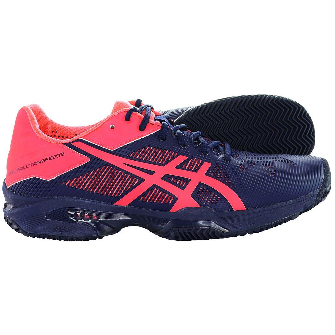 Asics Gel-Solution Speed 3 Clay Womens Blue Padel Trainers 4/5