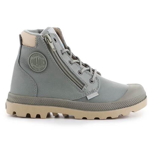 Palladium - Chaussures Universel Enfants Palladium Pampa Hi Cuff Wp - Baskets - Gris - 28 - Decathlon