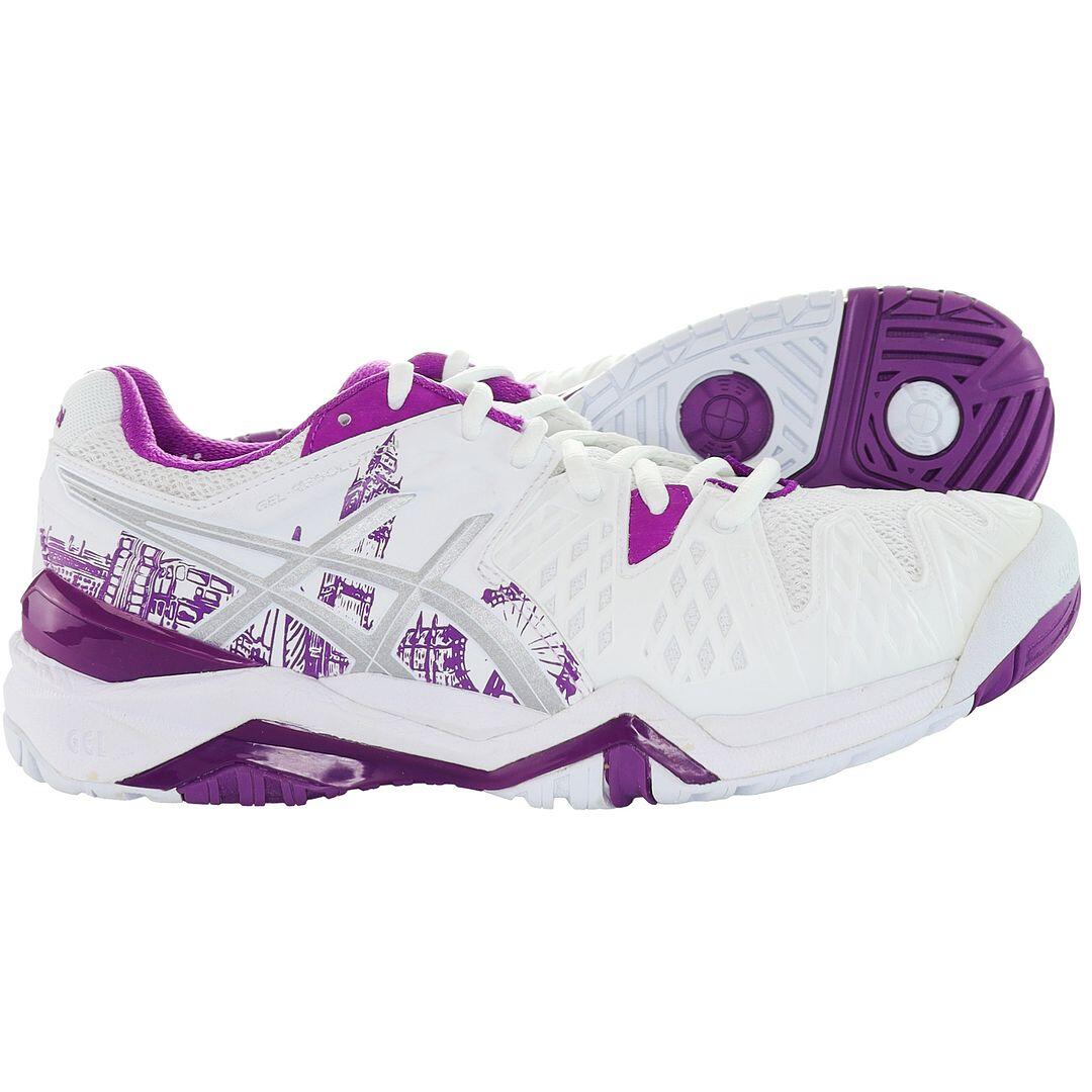 Asics Gel-Resolution 6 Womens White Tennis Trainers 4/5