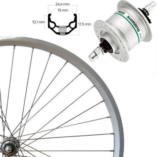 Roland Vorderrad 26Zoll silber SE ZAC 19 Aluminium Nabendynamo DH-C3000