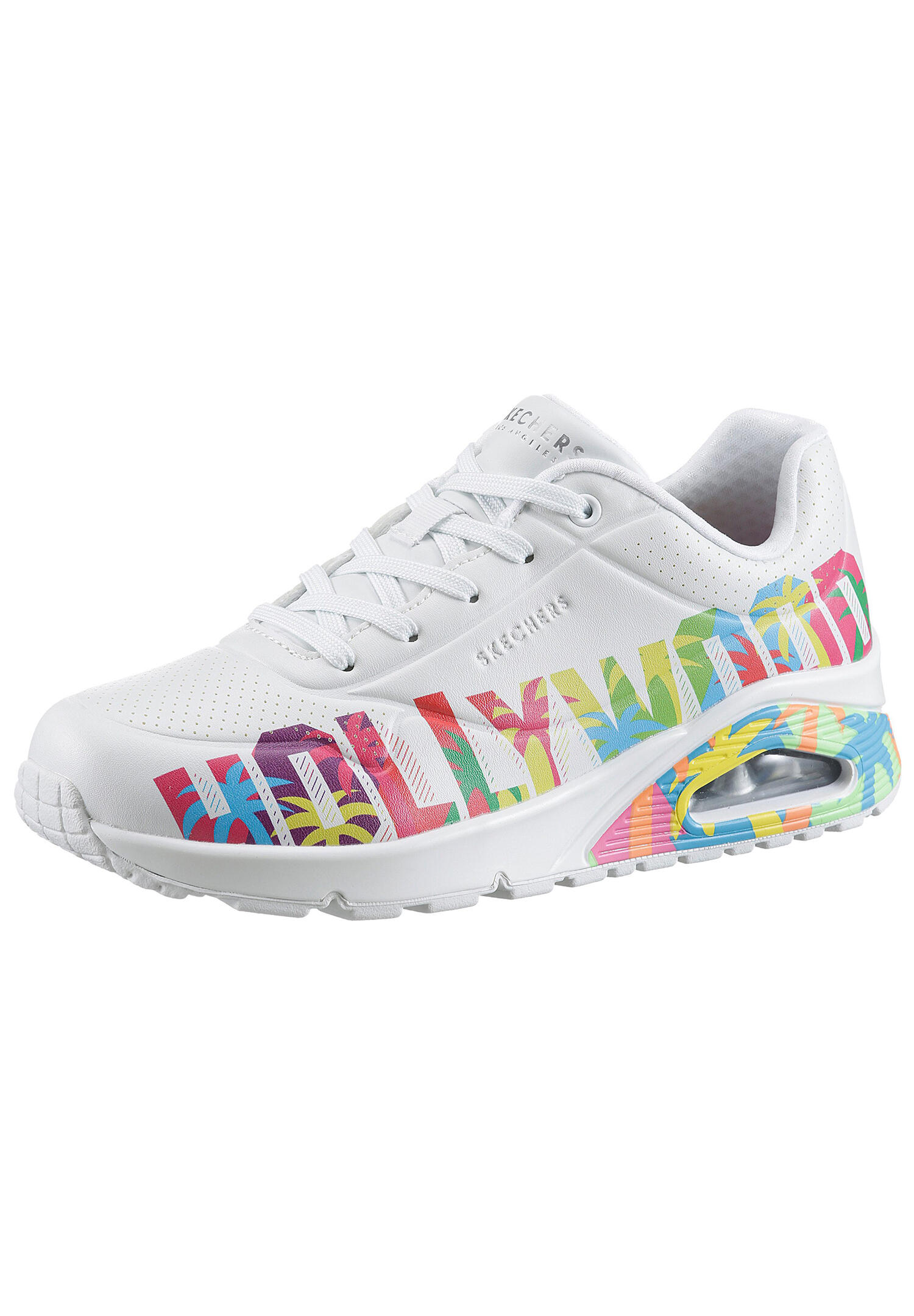 Skechers Damen Uno - ONE FOR STARS! Sneaker Hollywood 177995 WMLT Weiß/Bunt 1/7