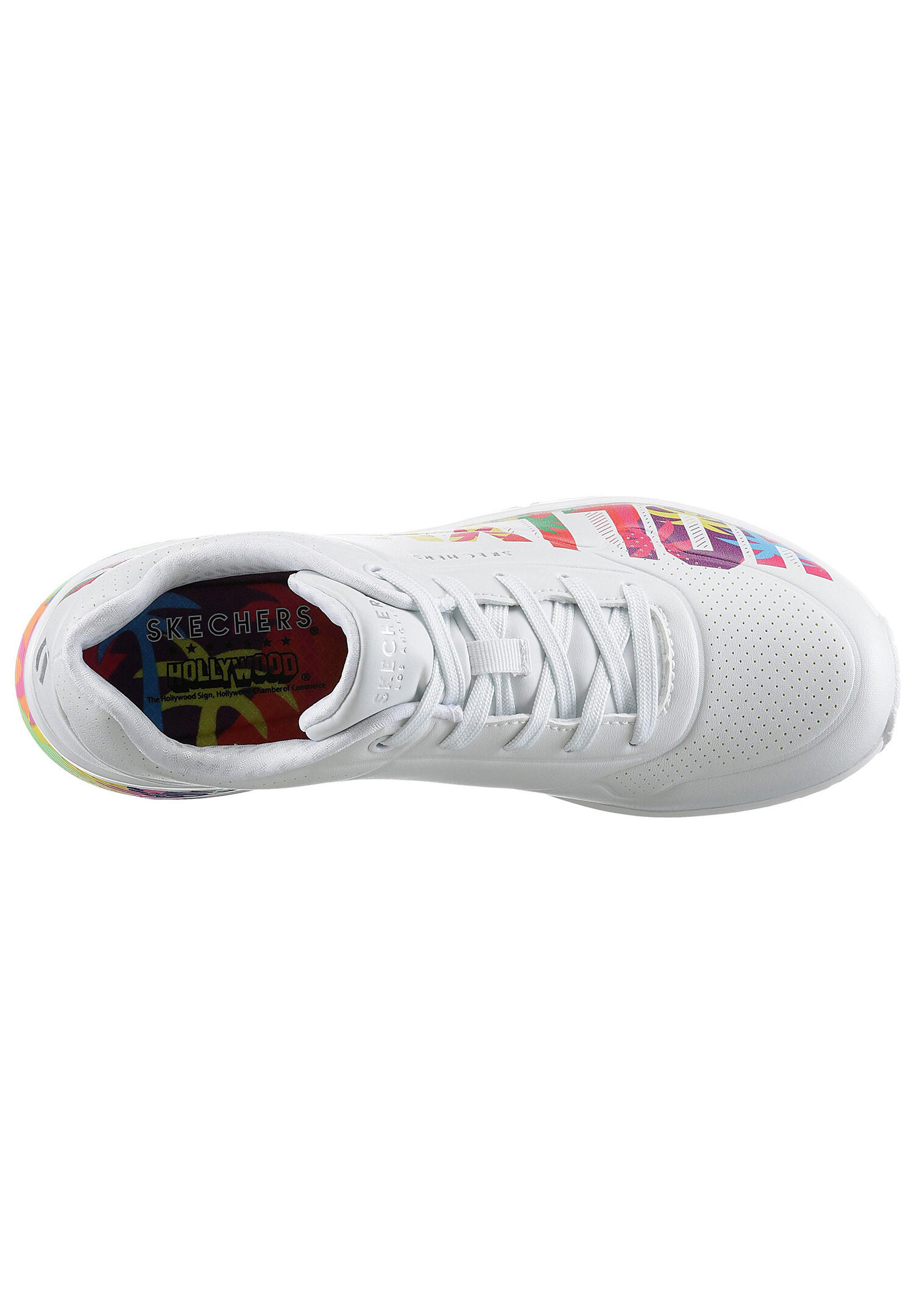 Skechers Damen Uno - ONE FOR STARS! Sneaker Hollywood 177995 WMLT Weiß/Bunt 4/7