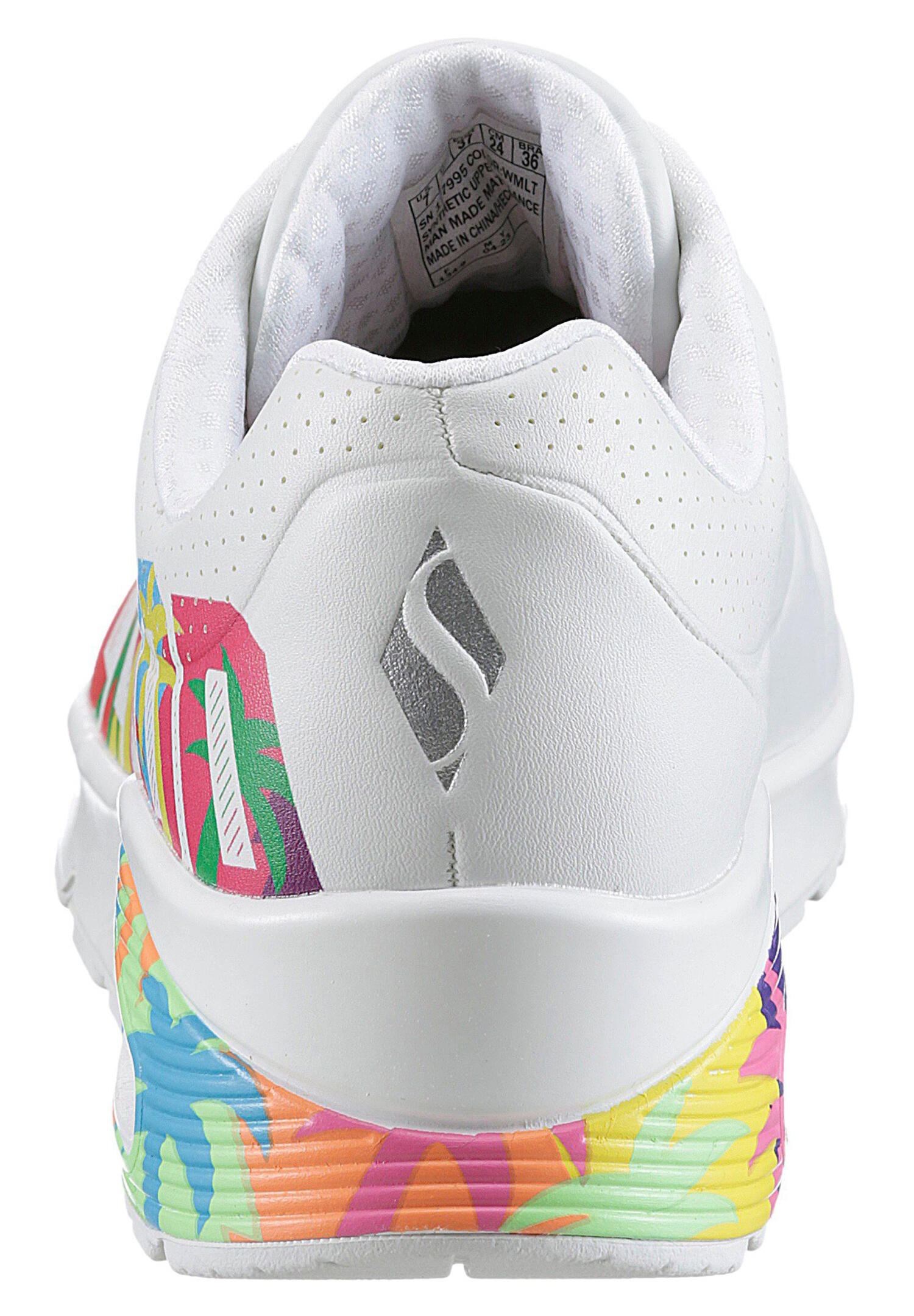Skechers Damen Uno - ONE FOR STARS! Sneaker Hollywood 177995 WMLT Weiß/Bunt 3/7