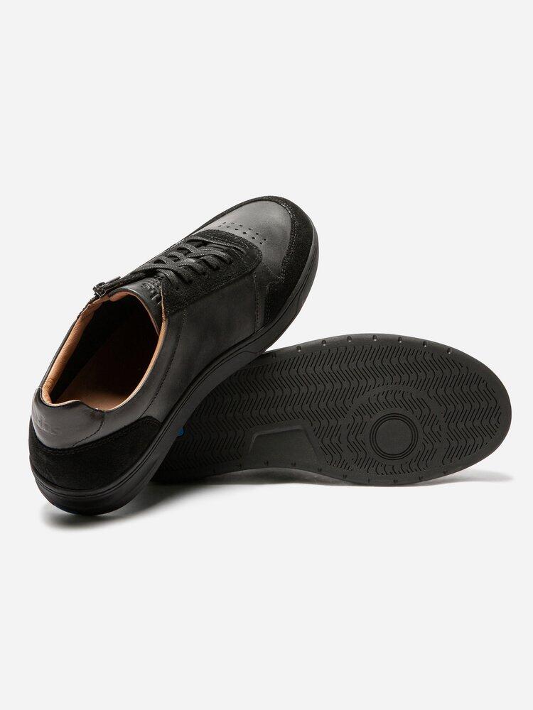1973 THEOZIP Baskets zippées homme en cuir Noir 4/4