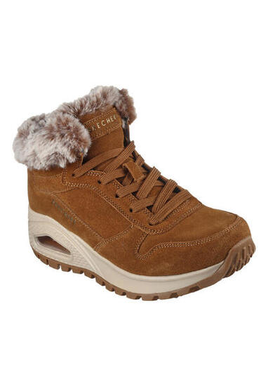 Skechers Damen UNO RUGGED WINTRINESS Sneaker Winterstiefel 167433 CSNT braun