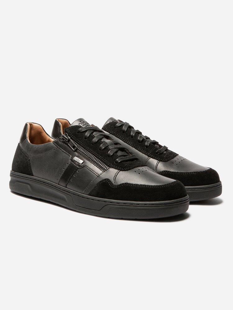1973 THEOZIP Baskets zippées homme en cuir Noir 2/4
