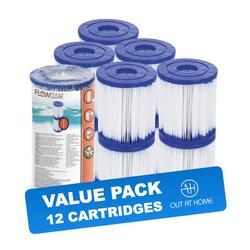 Bestway Flowclear PACK VALEUR 12 pc. Cartouche Filtrante Type I