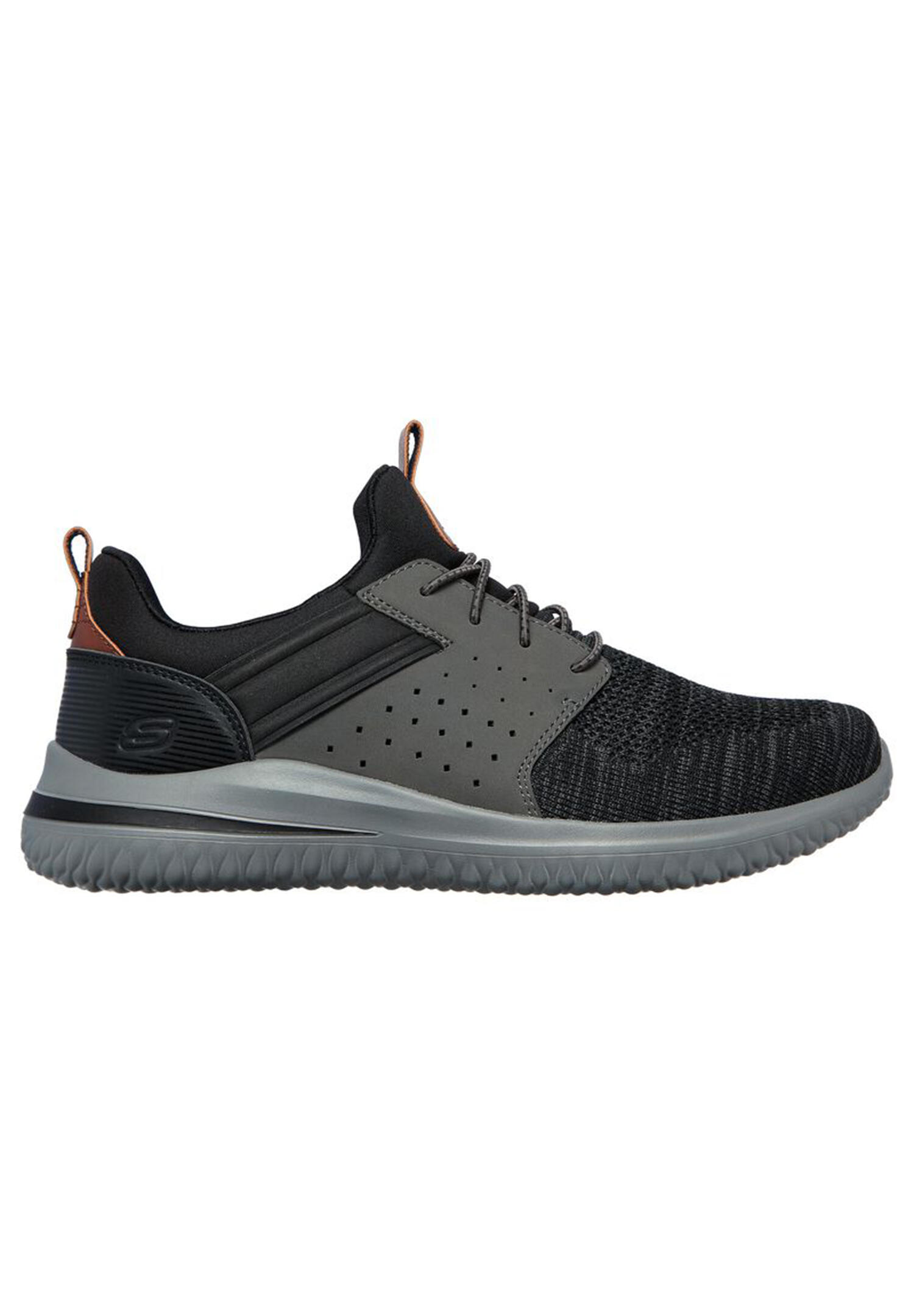 Skechers Delson 3.0 - CICADA Herren Sneaker 210238 Schwarz / Grau 6/7