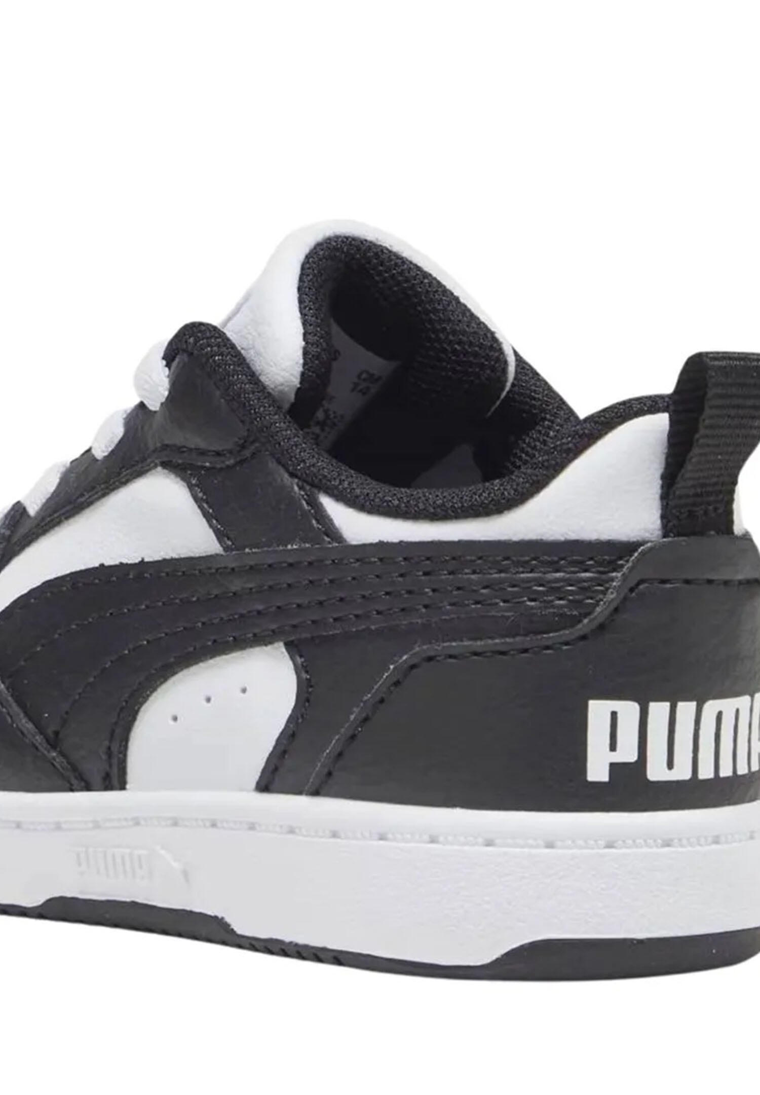 Puma Rebound V6 Lo AC PS Unisex Kinder Sneaker 396742 01 weiß/schwarz 5/15