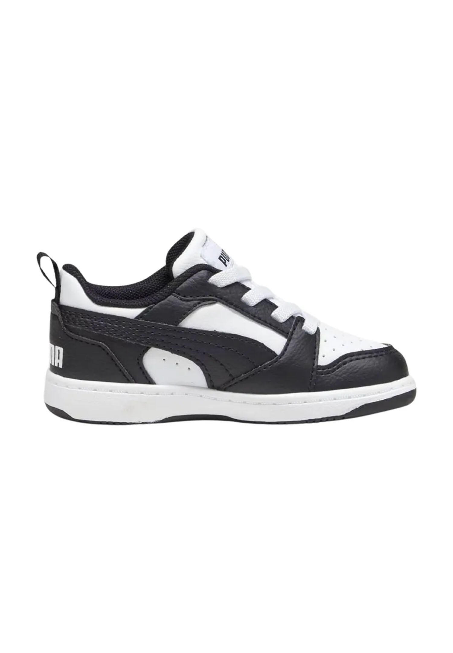 Puma Rebound V6 Lo AC PS Unisex Kinder Sneaker 396742 01 weiß/schwarz 3/15