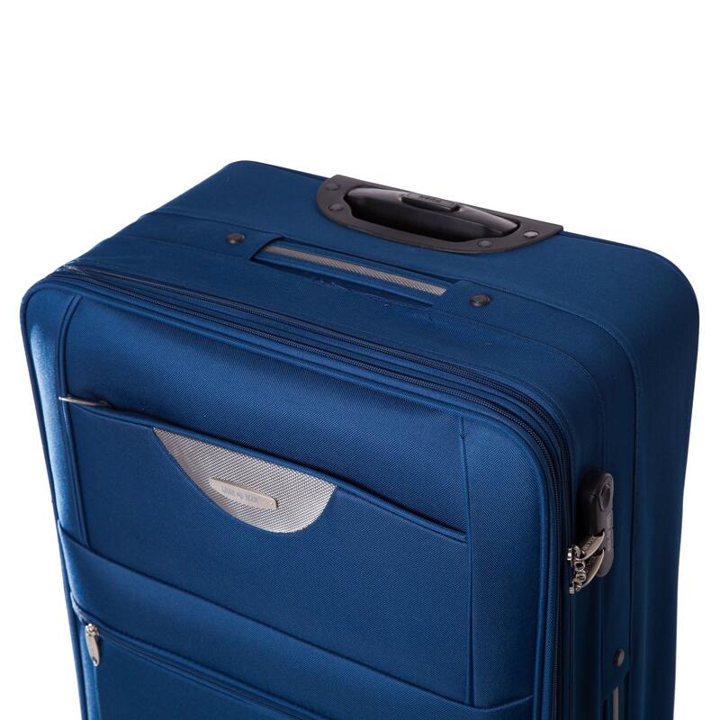 Troler Atlanta, Lamonza, 74x46x27 cm, 3.4 kg, expandabil 30%, albastru
