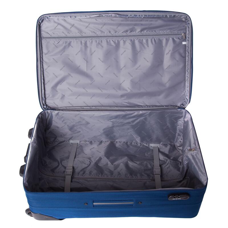 Troler Atlanta, Lamonza, 74x46x27 cm, 3.4 kg, expandabil 30%, albastru