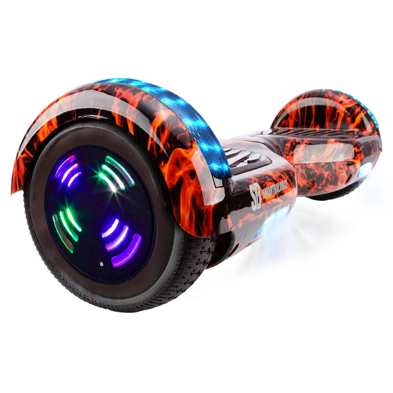 Set Hoverboard 6.5" cu Scaun Negru cu Suspensii, Regular Flame Junior, 2Ah