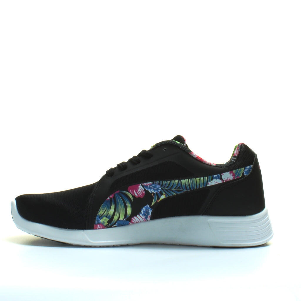 Puma ST Evo Mens Black Floral Running Shoes 3/6