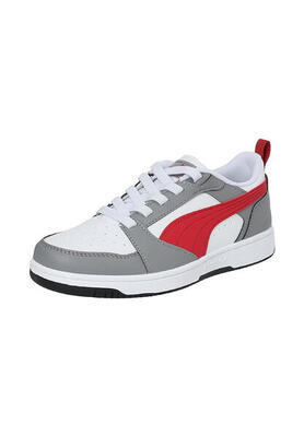 Puma Rebound V6 Lo AC PS Unisex Kinder Sneaker 396742 09 weiß/grau/rot