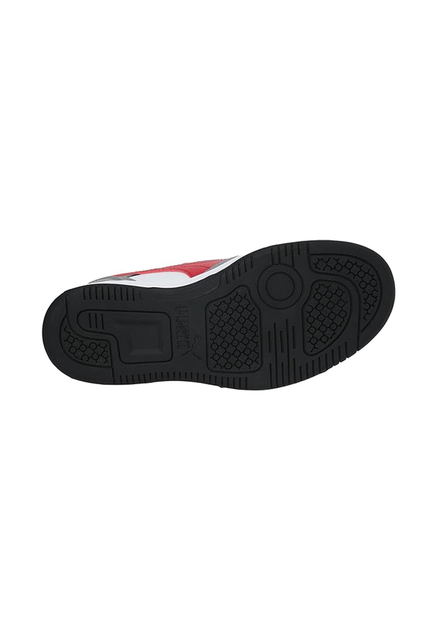 Puma Rebound V6 Lo AC PS Unisex Kinder Sneaker 396742 09 weiß/grau/rot 4/7