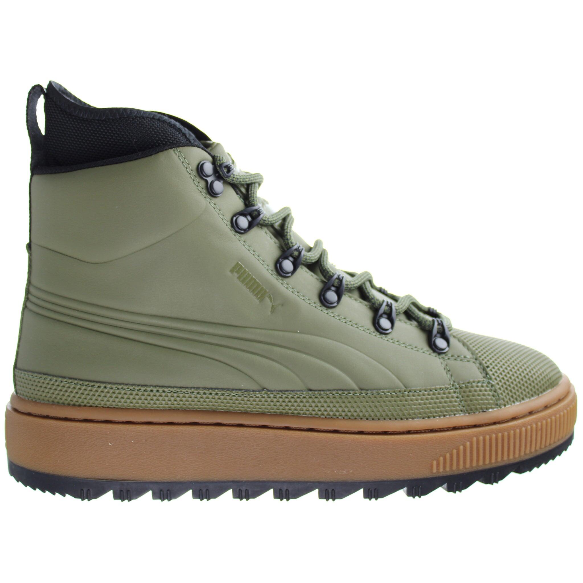 Puma The Ren Burnt Mens Olive Boots 4/5