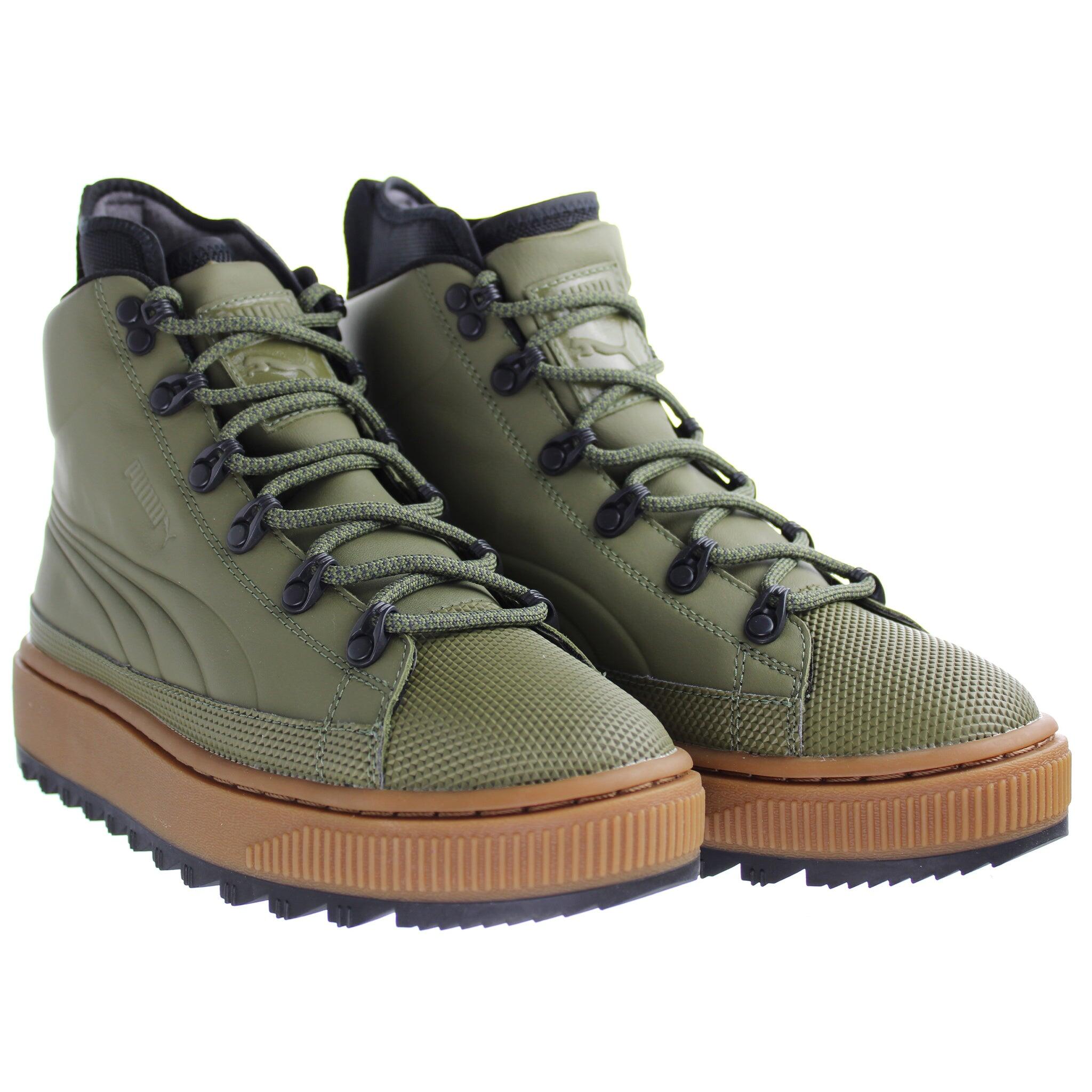 Puma The Ren Burnt Mens Olive Boots 1/5