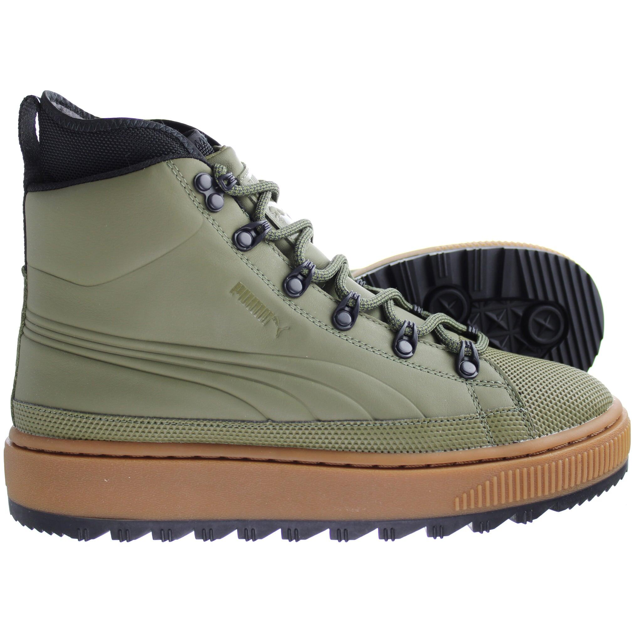 Puma The Ren Burnt Mens Olive Boots 3/5