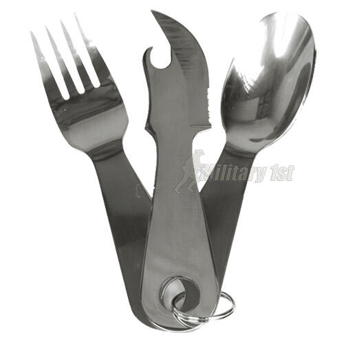 Mil-Tec Stainless Steel Cutlery Set with Pouch 2/3