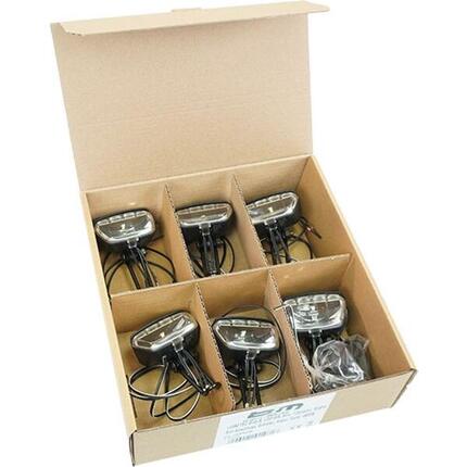 Busch & Müller Lumotec BRIQ-S phare avant dynamo noir lot de 6