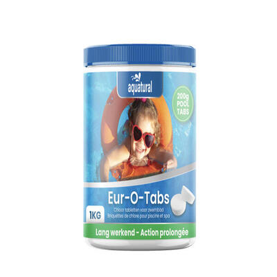 Aquatural Eur-O-Tabs 200 Gramm Chlortabletten 1kg - für Schwimmbäder