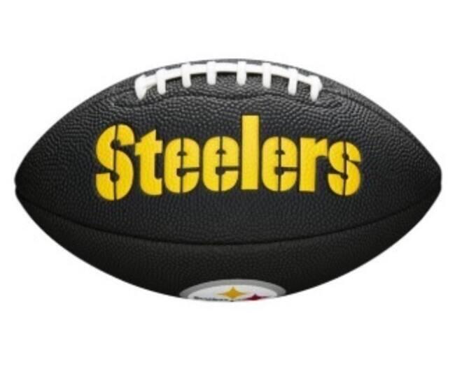 WILSON Wilson F1533XB Edição preta NFL Mini Soft Tou Equipa Steelers