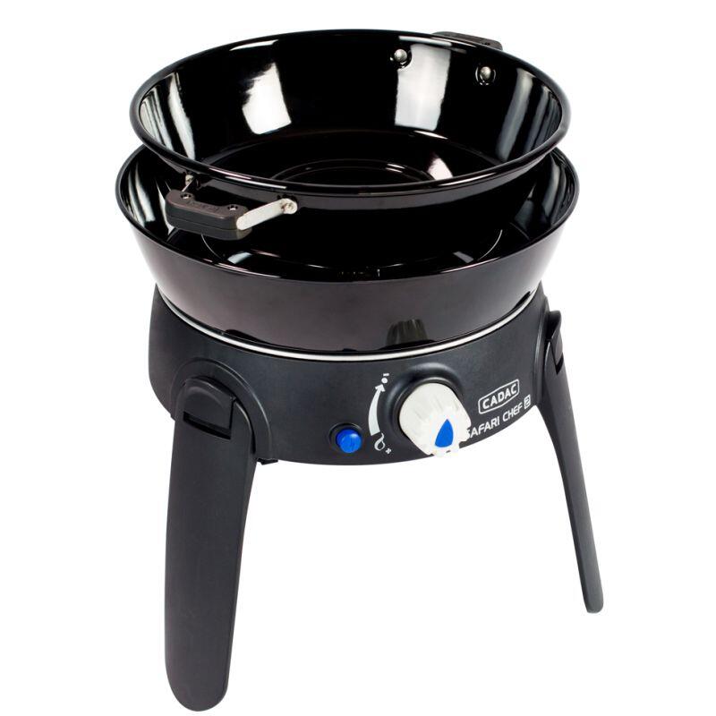 CADAC Barbecue à Gaz Portable Safari Chef 30 LP Revêtement Céramique Camping 2/5
