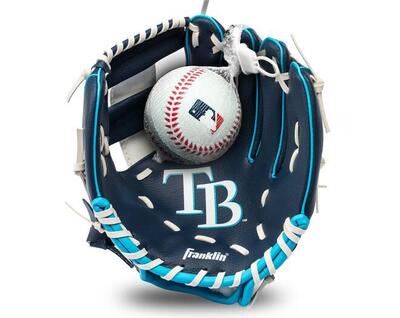 Set guanto e palla Franklin da 9.5 pollici per ragazzi MLB Team Royals
