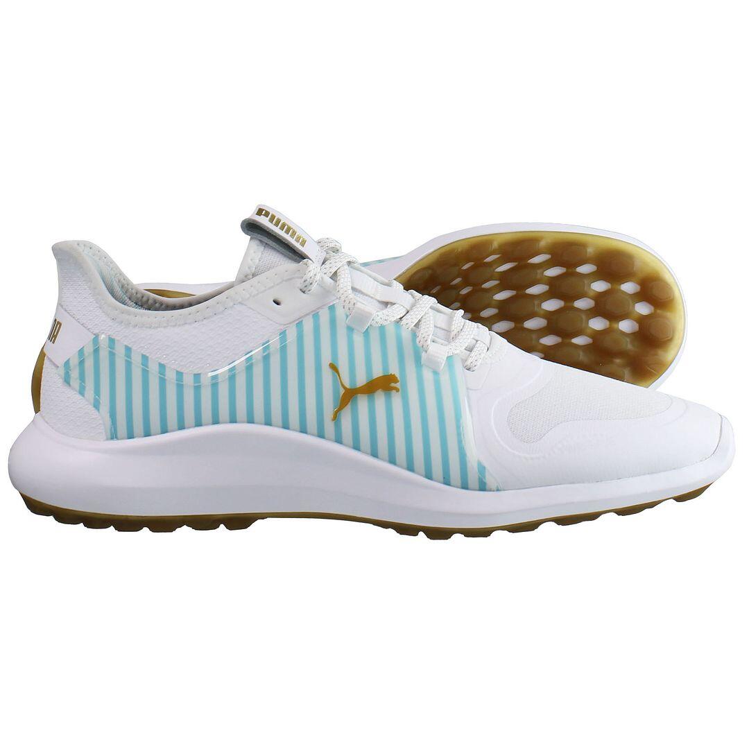 Puma Ignite Fasten8 Seersucker Mens White Golf Shoes 5/5