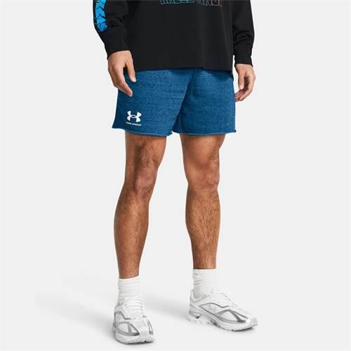 Short Bleu Foncé Homme Under Armour Rival Terry 6 - L 3/5