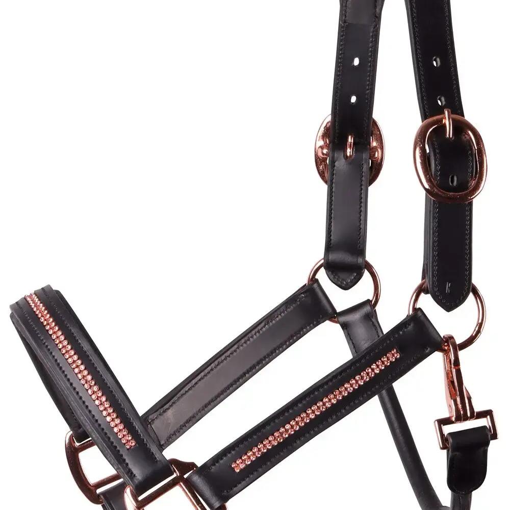 Leather halter for horses Harry's Horse Metallic