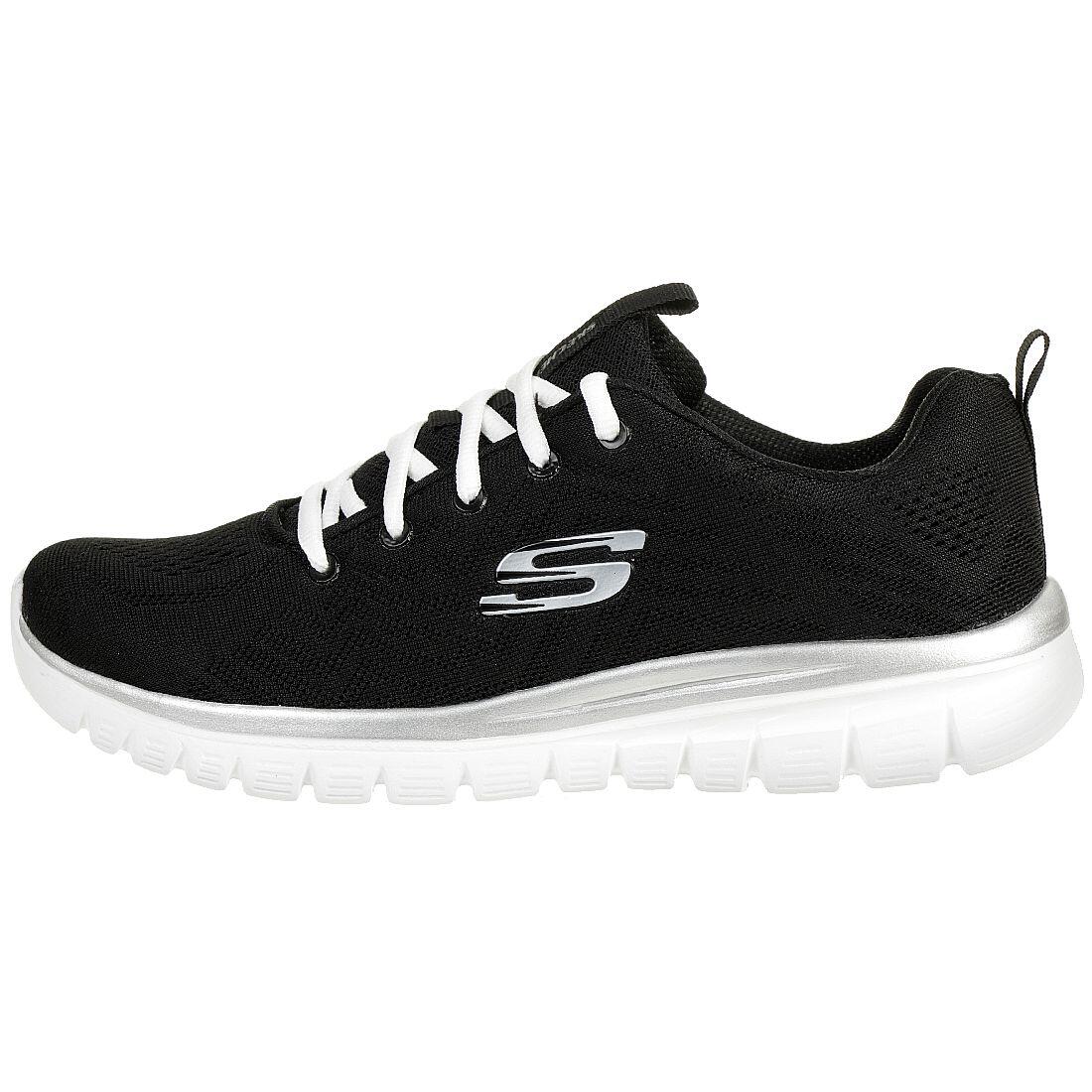 Skechers Sport Womens GRACEFUL GET CONNECTED Sneakers Damen Schuhe Schwarz 3/7
