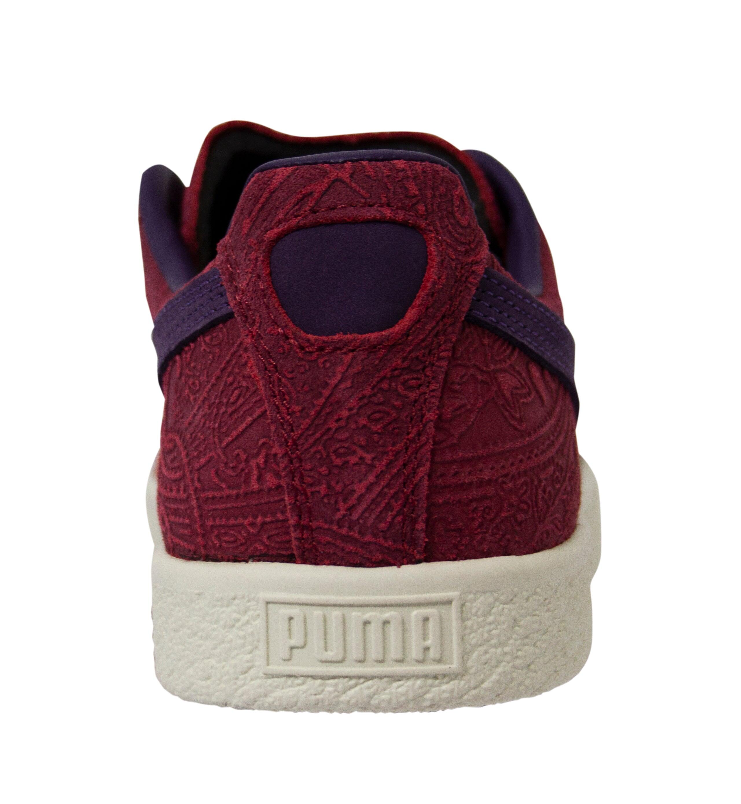 Puma Classic Clyde Basket Mens Burgundy Trainers 1/5