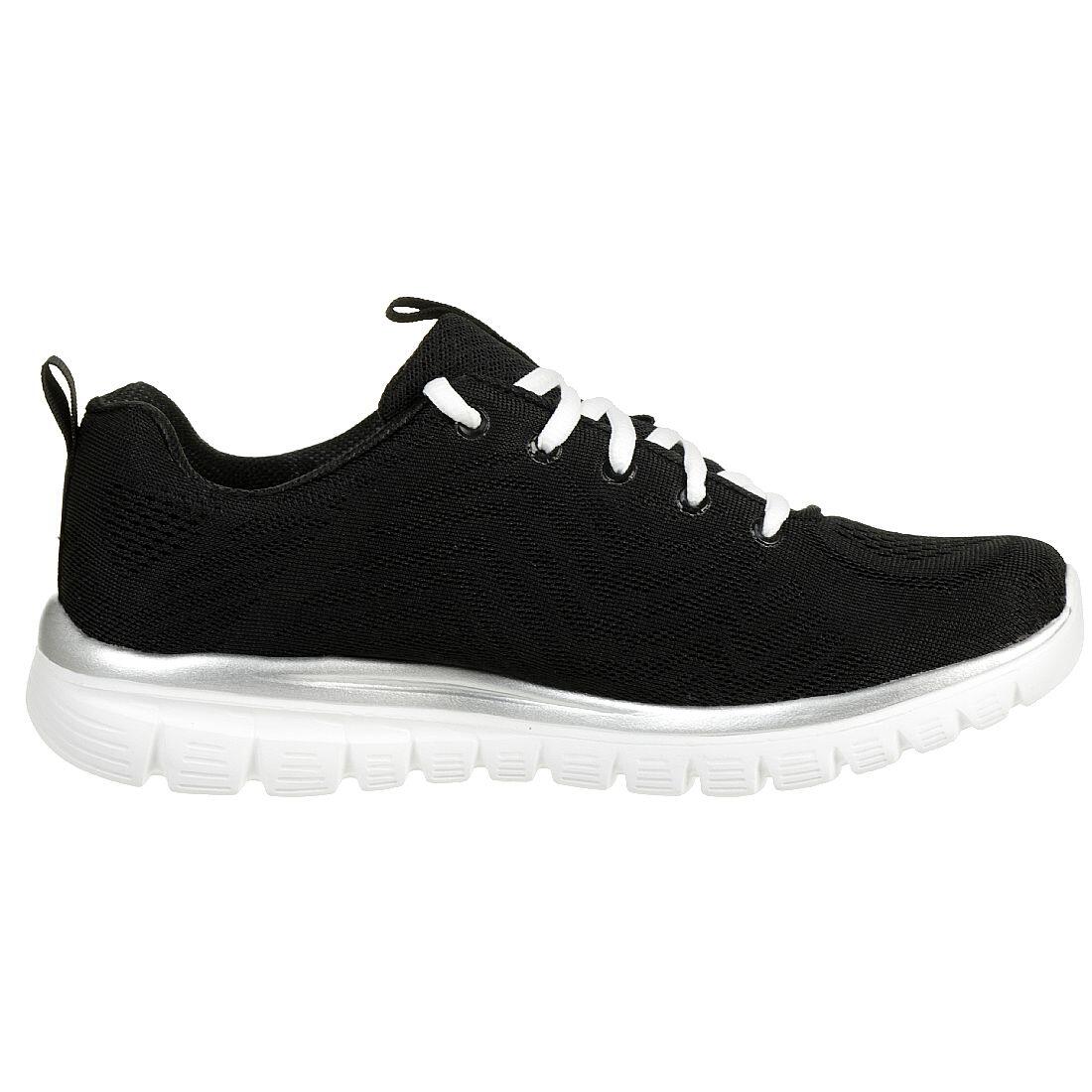 Skechers Sport Womens GRACEFUL GET CONNECTED Sneakers Damen Schuhe Schwarz 5/7