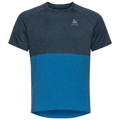 Odlo Men´s T-shirt crew neck s/s RIDE EASY blue wing teal melange indigo bunt...