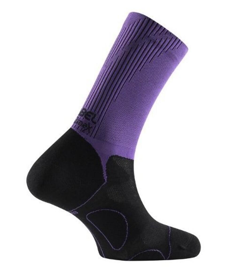 Calcetines Gravity Mujer negro violeta running Mujer Lila LURBEL 2/2