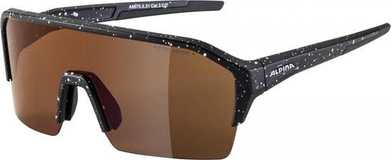 Alpina Ram HR Q-Lite Sportbrille, rot verspiegelt, schwarz