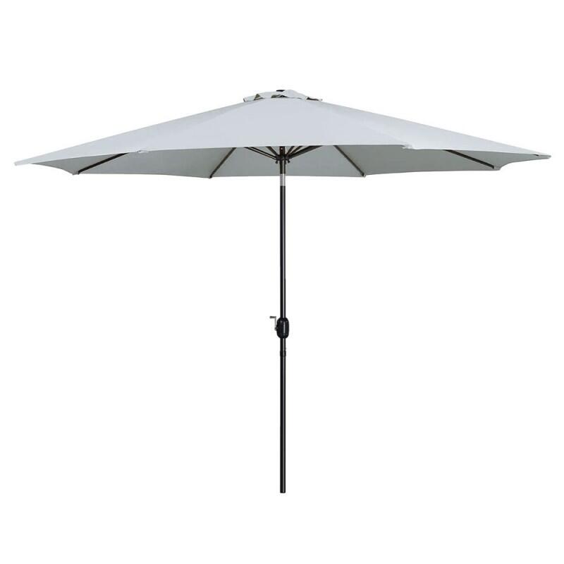 Guarda-sol de aço 8 hastes D270 cm Poliéster Branco 10484