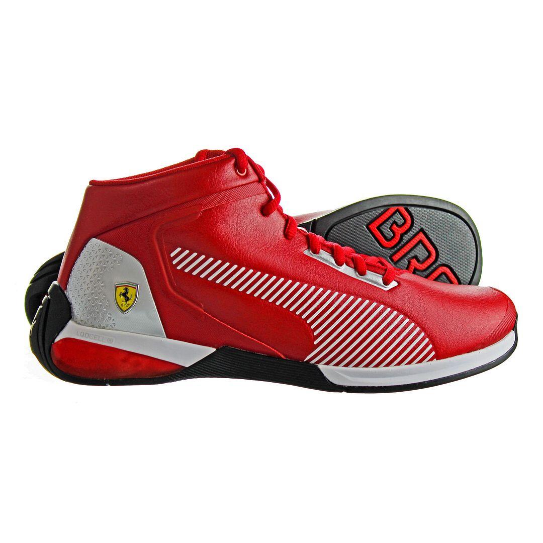 Puma Ferrari Race Kart Cat-x Mens Red Mid Trainers 3/5