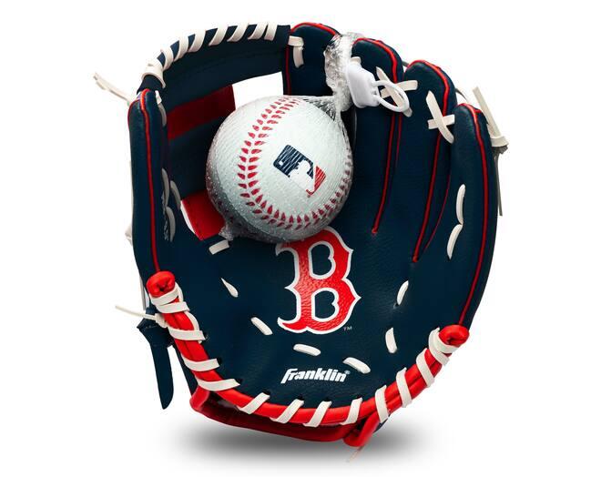 FRANKLIN Franklin 9,5 Inch Youth MLB Glove and Ball Set Team Red Sox
