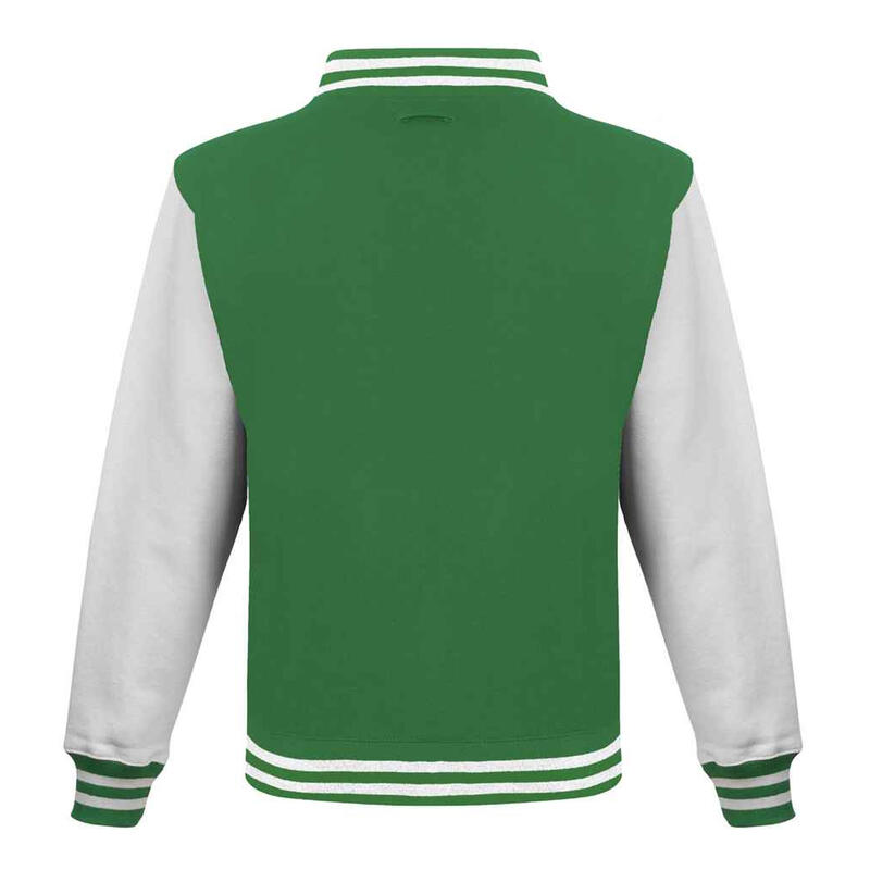 Blouson D´université Adulte (Vert Kelly / Blanc)