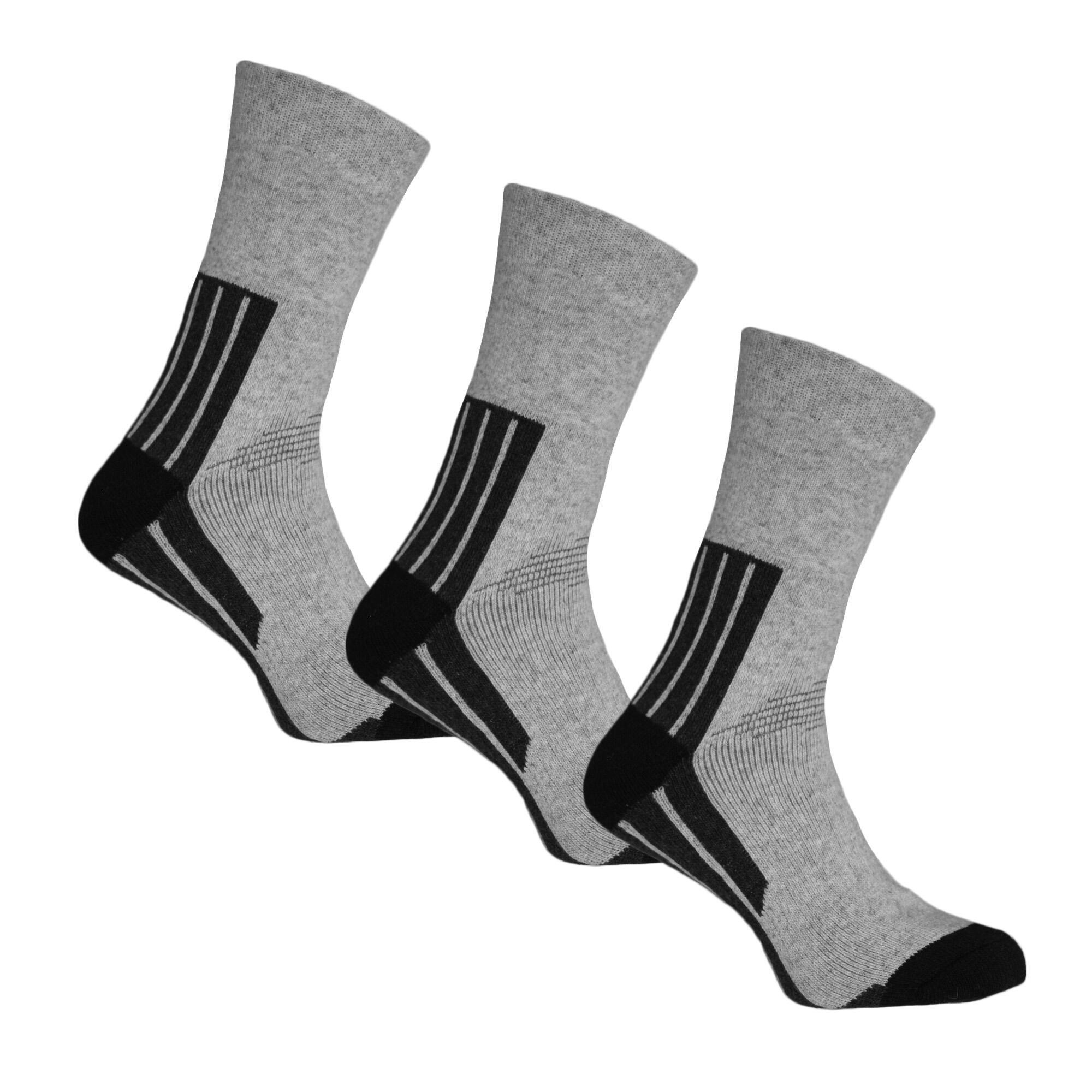 Thermal Insulated Warm Active Boot Socks (3 Pairs) (Grey) 1/1