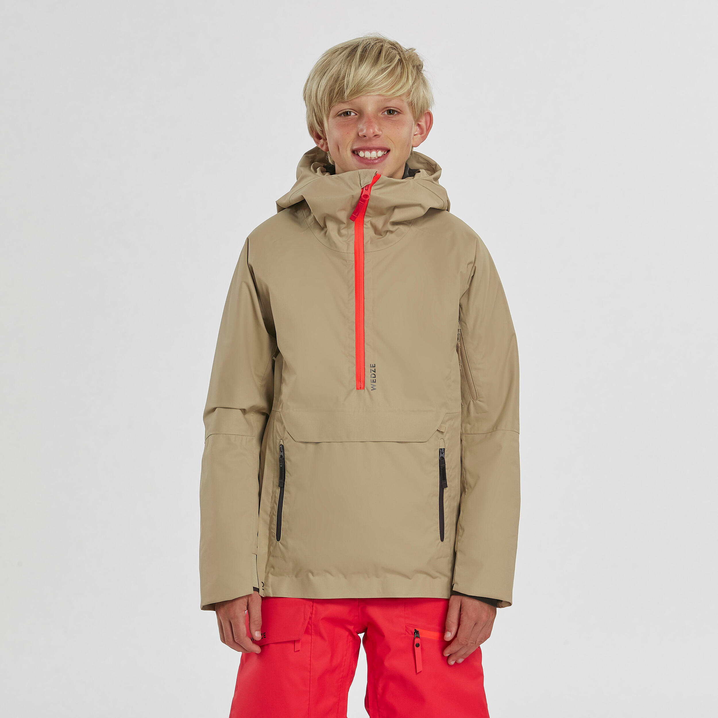Tweedehands - Ski-jas voor kinderen FR500 beige - UITSTEKEND 2/5