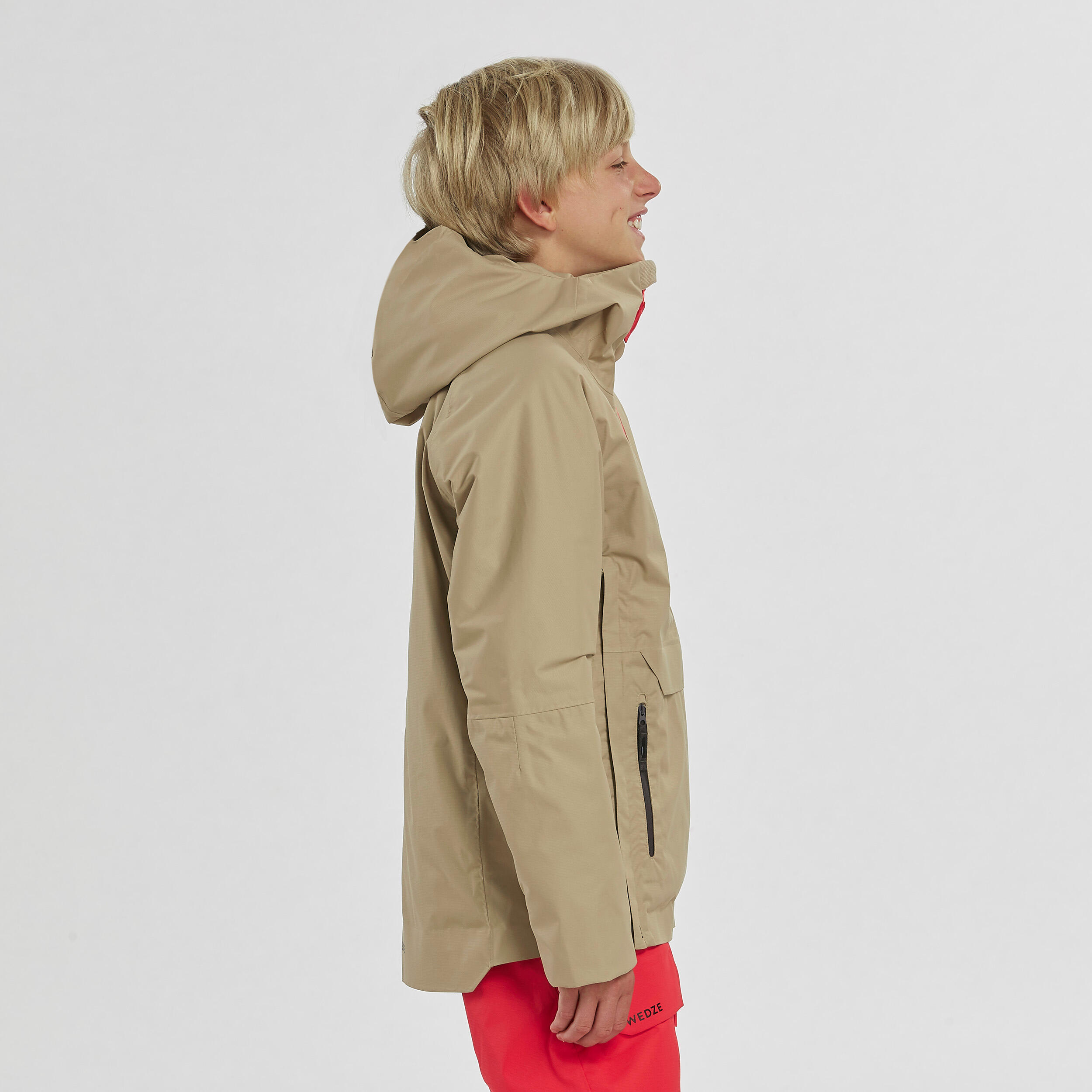 Tweedehands - Ski-jas voor kinderen FR500 beige - UITSTEKEND 3/5