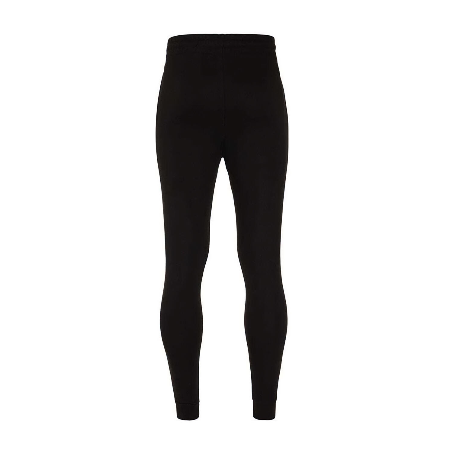 Unisex Adult Tapered Plain Jogging Bottoms (Jet Black) 2/2