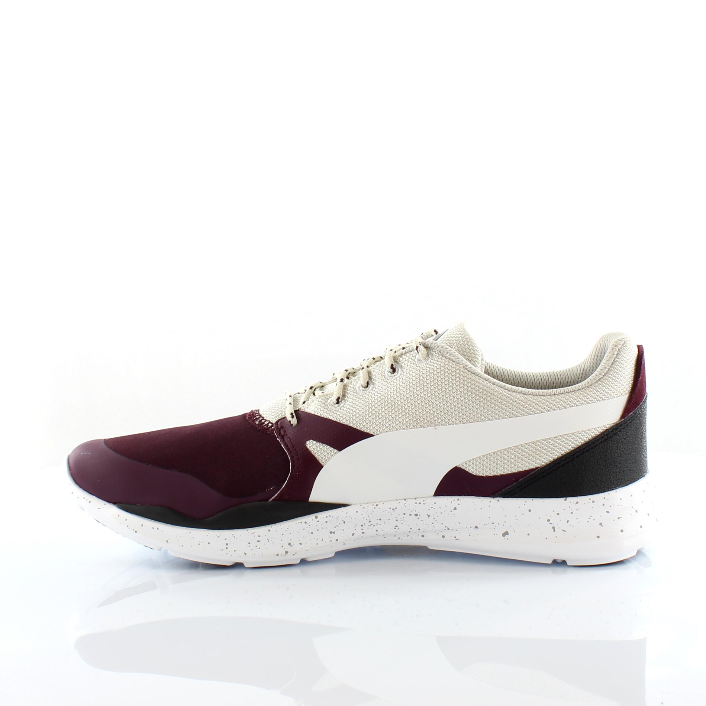 Puma Duplex Evo Winter Tech Mens White/Red Running Shoes 3/4
